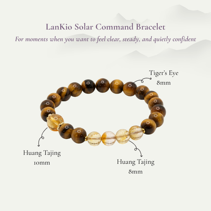 Tiger's Eye Golden Quartz Bracelet | LanKio Solar Command