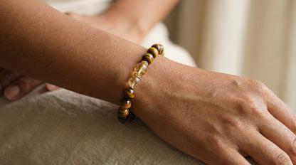 Tiger's Eye Golden Quartz Bracelet | LanKio Solar Command