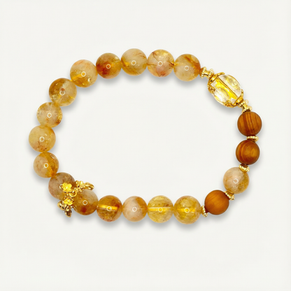 Citrine Thuja Wood Osmanthus Bracelet | LanKio Golden Grove