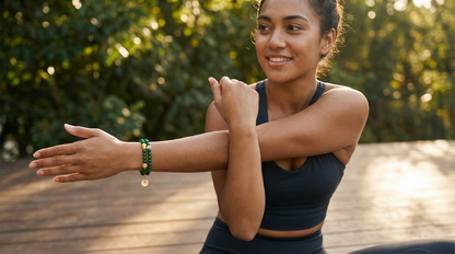 Green Agate Jade Aventurine Wrap Bracelet with Peace Charms | LanKio Peaceful Passage