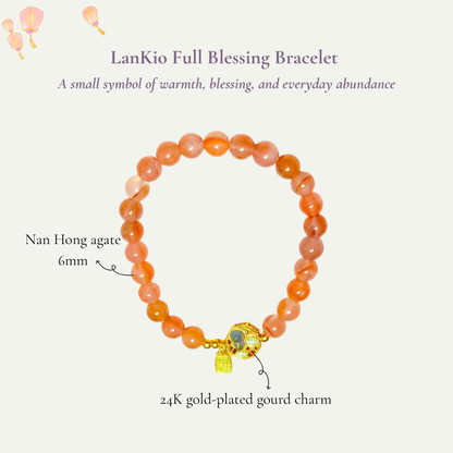 Nan Hong Agate Gourd Bracelet | LanKio Full Blessing
